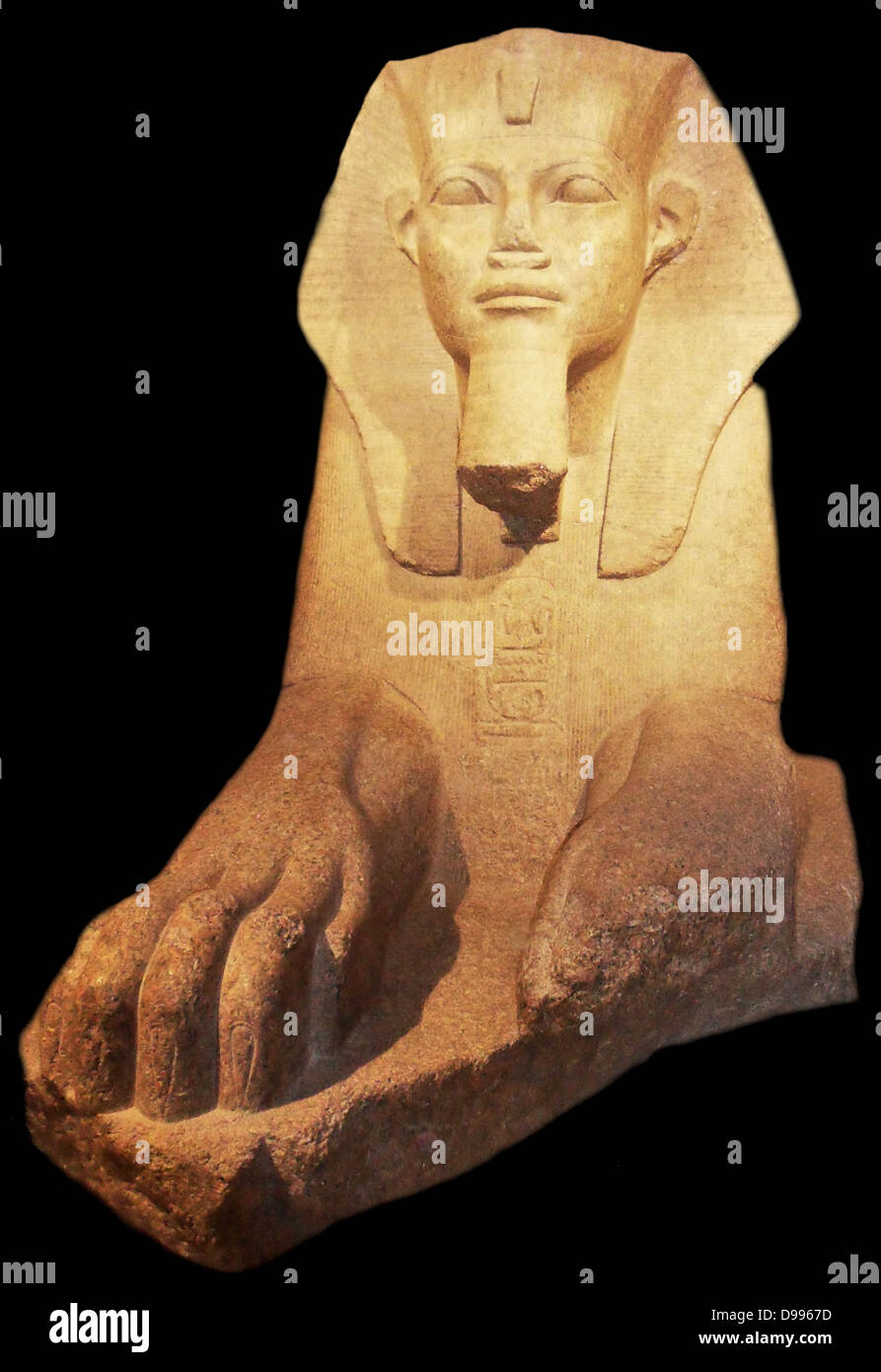 Grande Sfinge, trovato a Tanis, Egitto. Il granito Foto Stock