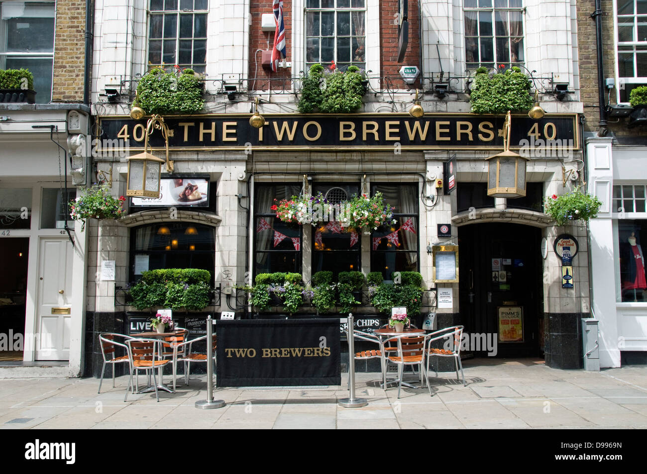 I due produttori di birra Public House, Monmouth Street, Covent Garden, Londra, Inghilterra, Regno Unito Foto Stock