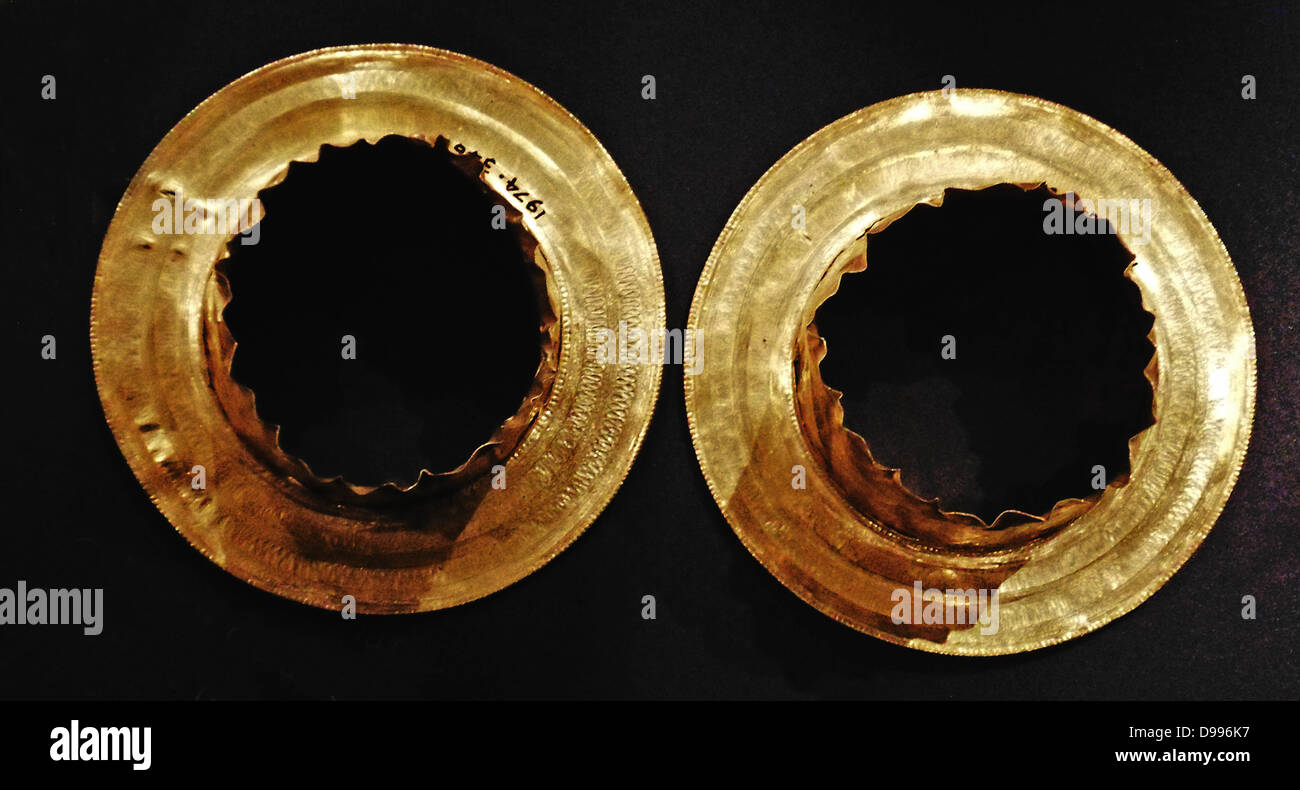 Oro ornamenti per capelli V - IV secolo A.C. Greco. Foto Stock