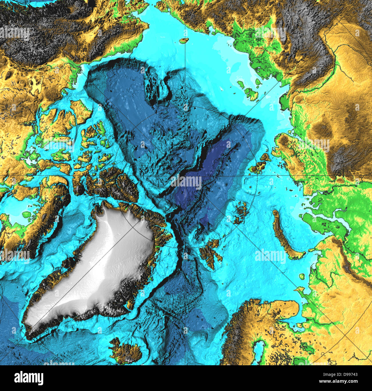 Gennaio 15, 2003 sfiati idrotermali nell'Oceano Artico. "Sull'Gakkel Ridge, che è nell'Oceano Artico tra la Groenlandia e la Siberia, la prova del nove per 12 sfiati idrotermali lungo circa 680 miglia della Rift valley" NOAA Foto Stock