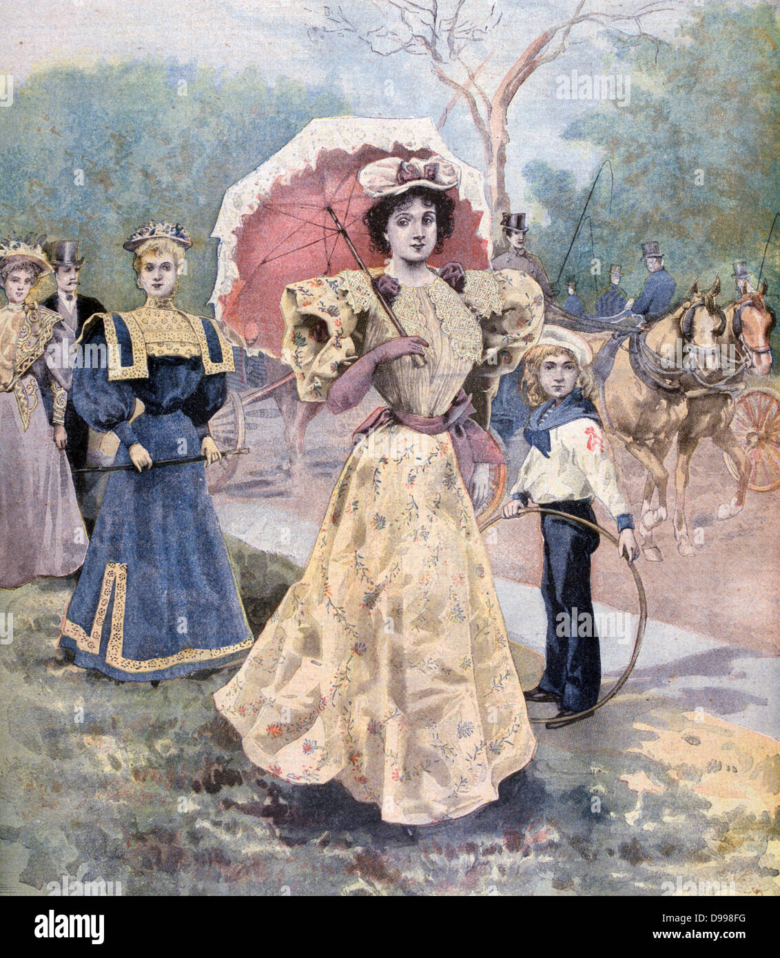 Moda femminile, Parigi. Da "Le Petit Journal', Parigi, 16 luglio 1894. Foto Stock