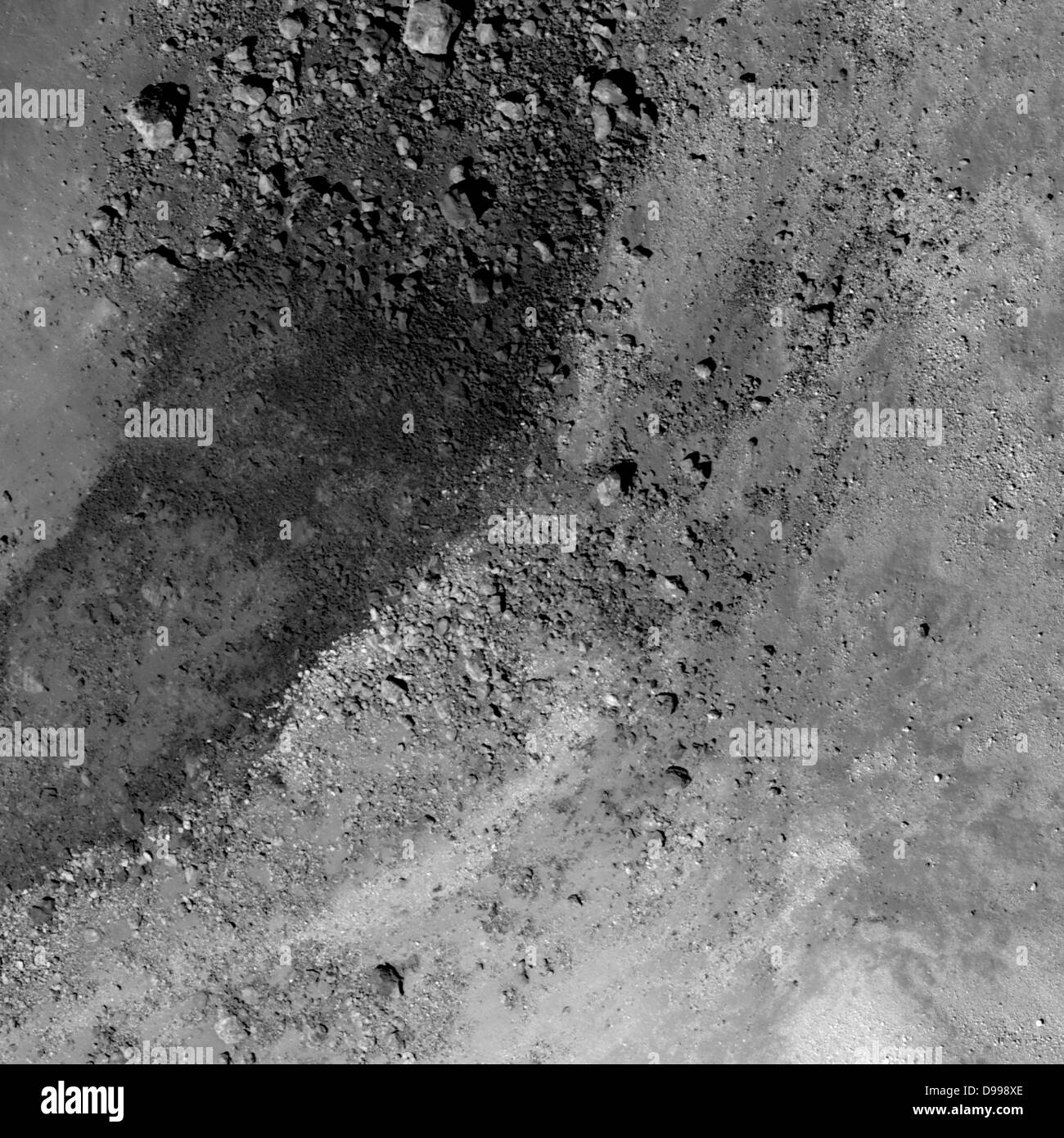 Vista ravvicinata del picco centrale del cratere Aristarco. Foto Stock