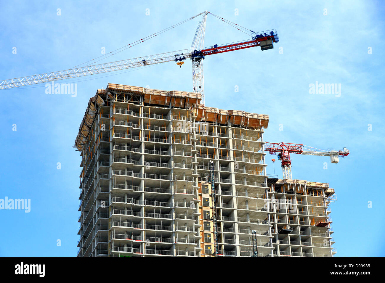 Un alto edificio in costruzione Foto Stock