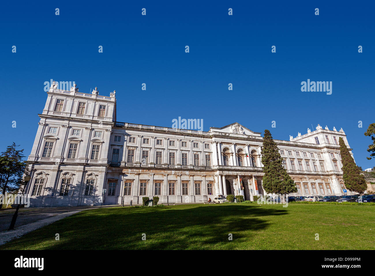 Ajuda Palazzo Nazionale, Lisbona, Portogallo. Xix secolo in stile neoclassico Palazzo Reale. Foto Stock