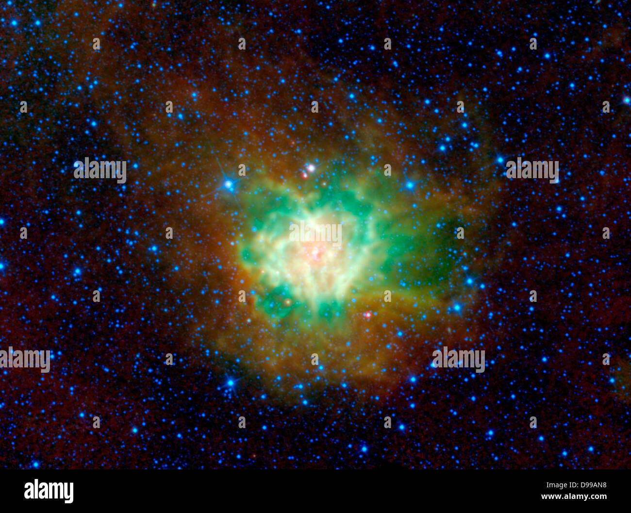 Il bozzolo nebulosa è presentato in questa immagine dalla NASA il saggio. In questa nube di polvere e gas, catalogato come IC 5146 e si trova nella costellazione del Cigno, è avvolta in una nube di polvere denominata Barnard 168. In questo bozzolo di polvere e gas, nuove stelle si stanno formando e cominciano ad emergere nel selvaggio. Foto Stock