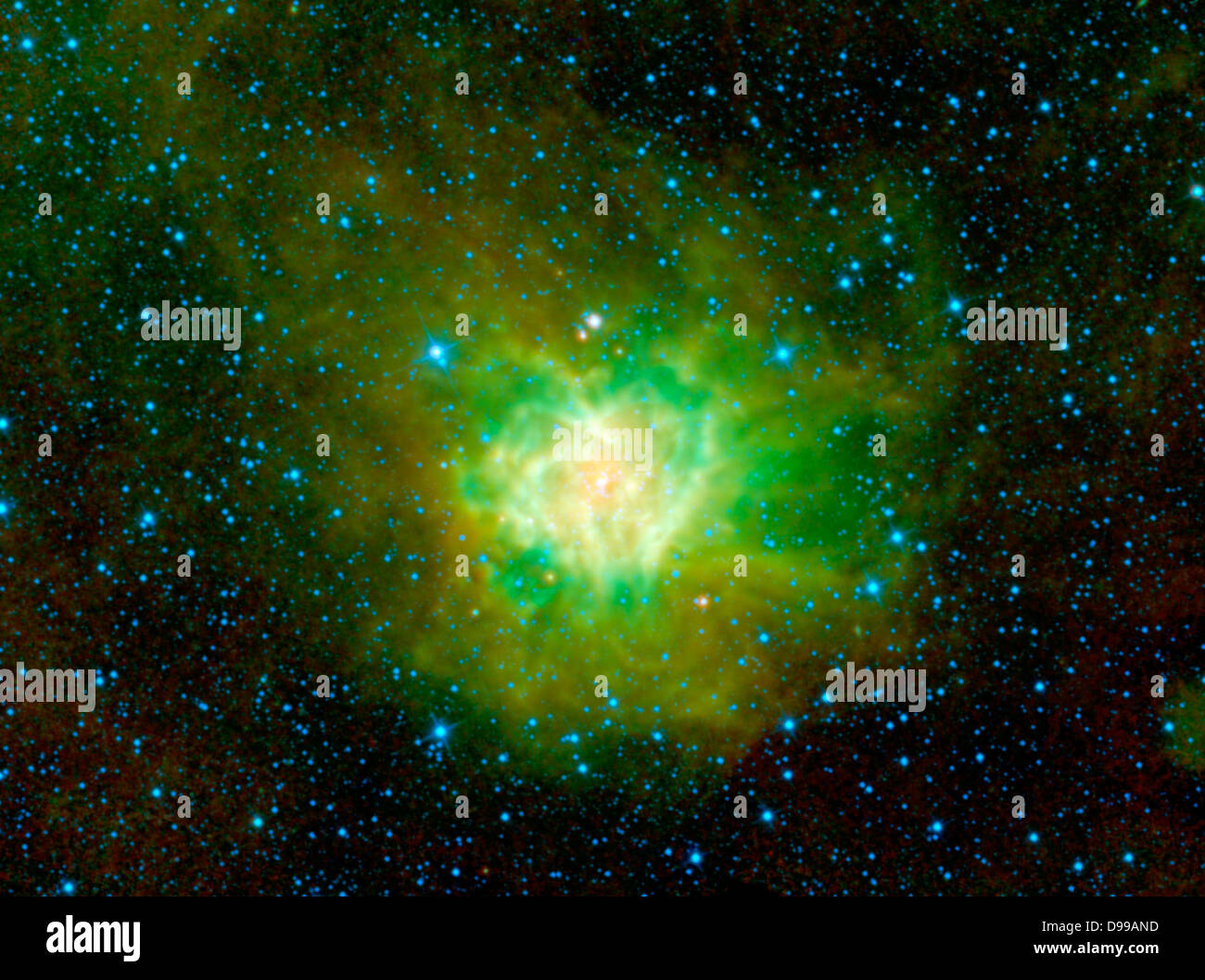 Il bozzolo nebulosa è presentato in questa immagine dalla NASA il saggio. In questa nube di polvere e gas, catalogato come IC 5146 e si trova nella costellazione del Cigno, è avvolta in una nube di polvere denominata Barnard 168. In questo bozzolo di polvere e gas, nuove stelle si stanno formando e cominciano ad emergere nel selvaggio. Foto Stock