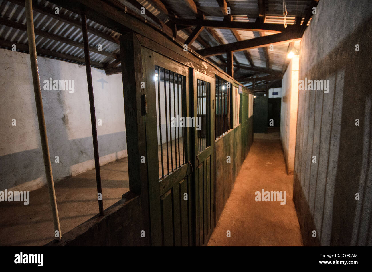 VIENG XAI, Laos - Vista interna di una delle grotte di Pathet Lao nel complesso delle grotte di Vieng Xai nella provincia di Houaphanh. L'ampia rete di grotte calcaree servì come quartier generale e città nascosta per le forze comuniste Pathet Lao durante la seconda guerra d'Indocina dal 1964 al 1973. Le grotte fornirono rifugio a 23.000 persone, compresi i leader politici e militari, durante il periodo di intense campagne di bombardamento degli Stati Uniti. Il complesso ospitava uffici governativi, ospedali, scuole e alloggi scavati nelle formazioni naturali delle grotte. Oggi il sito opera come museo e UNES Foto Stock