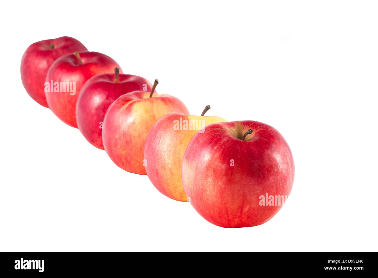 Immagine del frutto rosso dolce mele mature Foto Stock