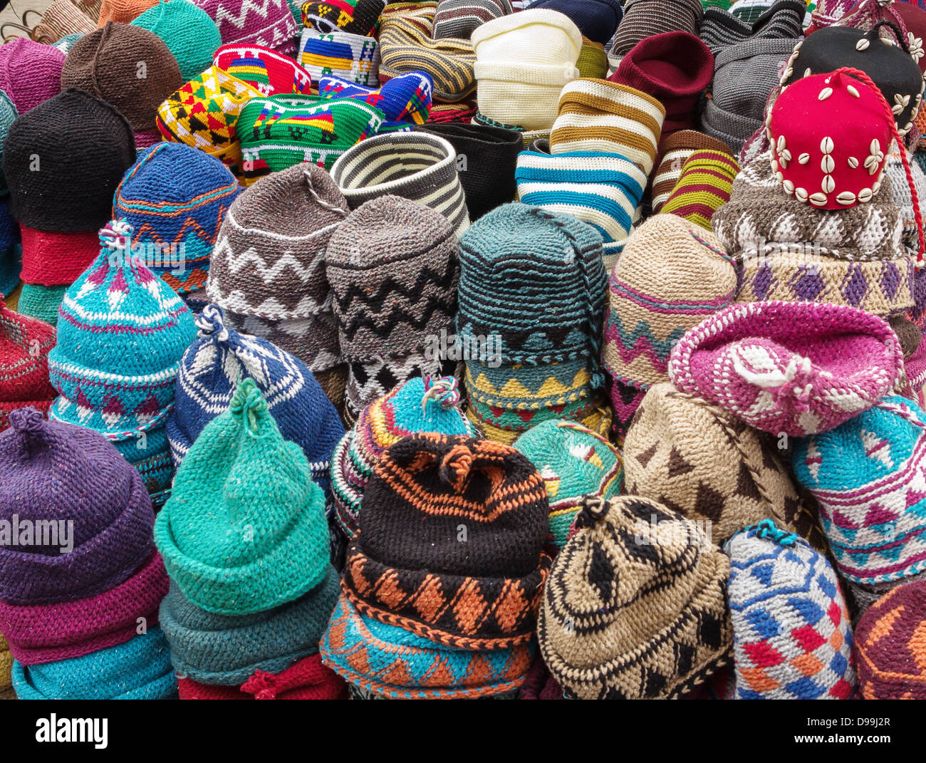 In e circa i souk e Piazza Jemaa El Fnaa di Marrakech, Marocco Foto Stock