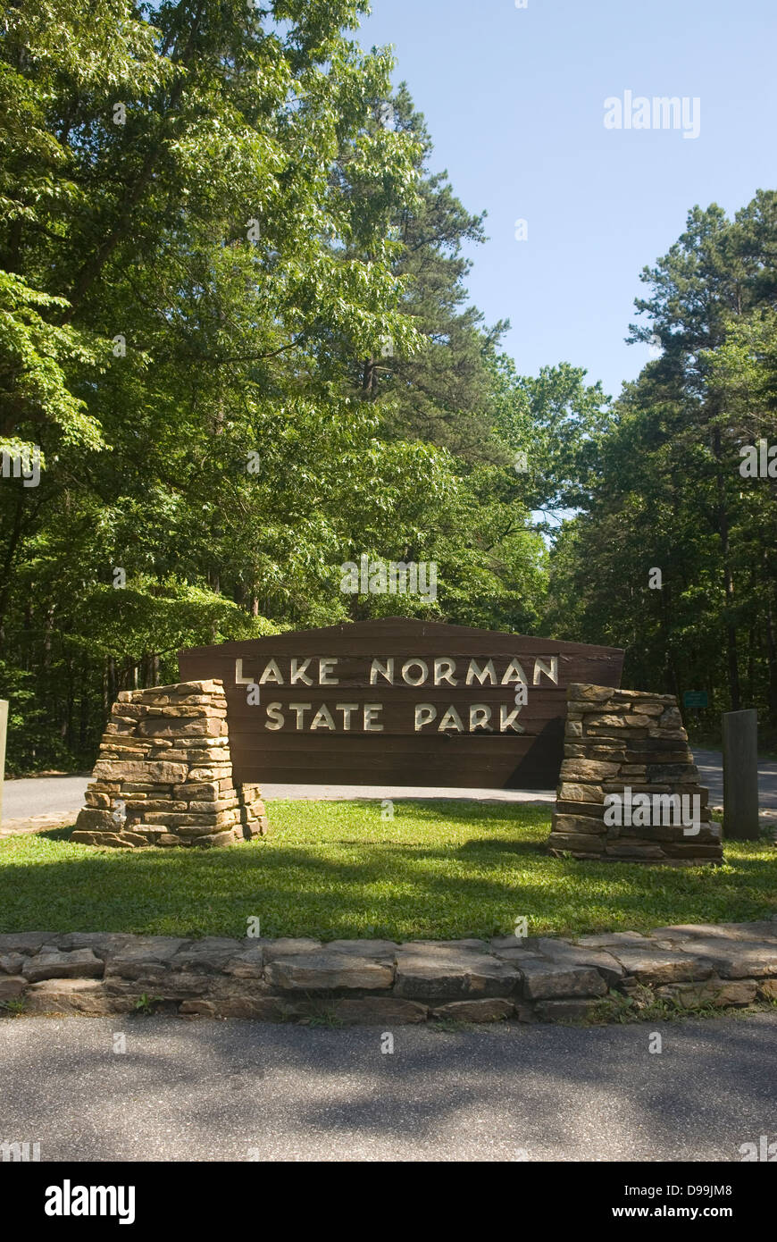Cartello del Lake Norman state Park Statesville, North Carolina Foto Stock