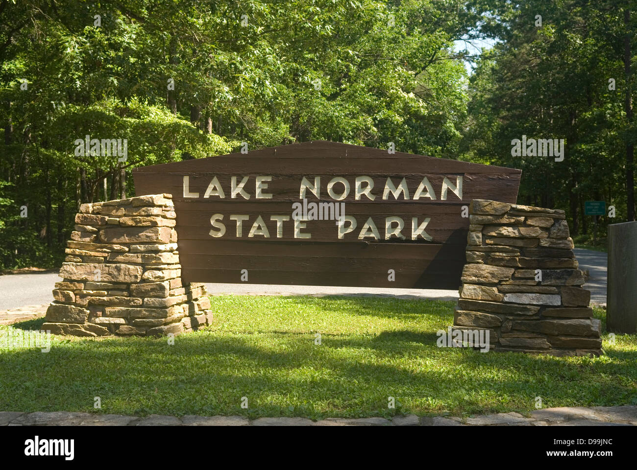 Cartello del Lake Norman state Park Statesville, North Carolina Foto Stock