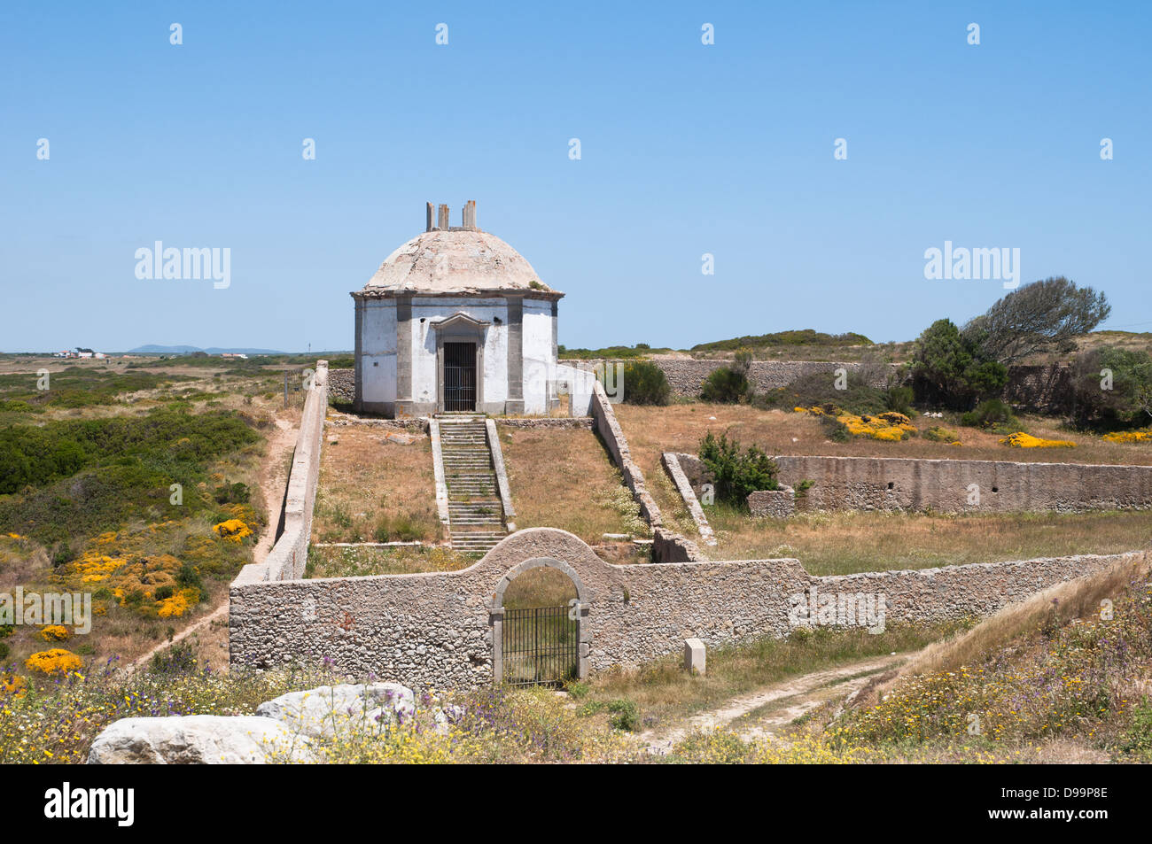 Acqua Casa di Cape Espichel Foto Stock