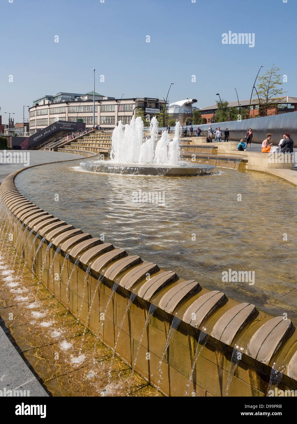 Sheffield Rail Station Gateway Regno Unito dispongono di acqua Foto Stock