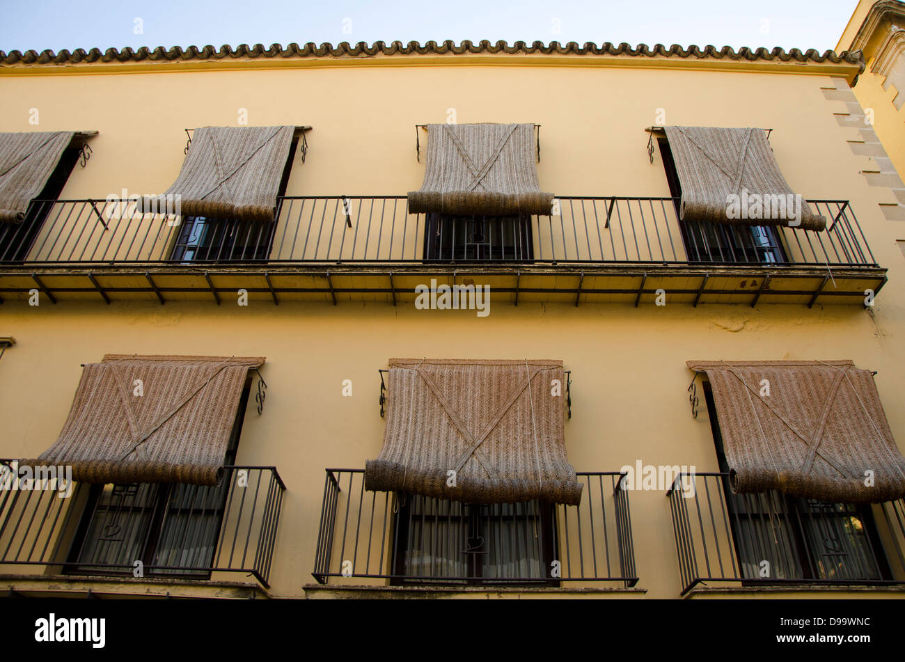 Vecchio stile tende da sole spagnolo di Jerez de la Frontera Foto Stock