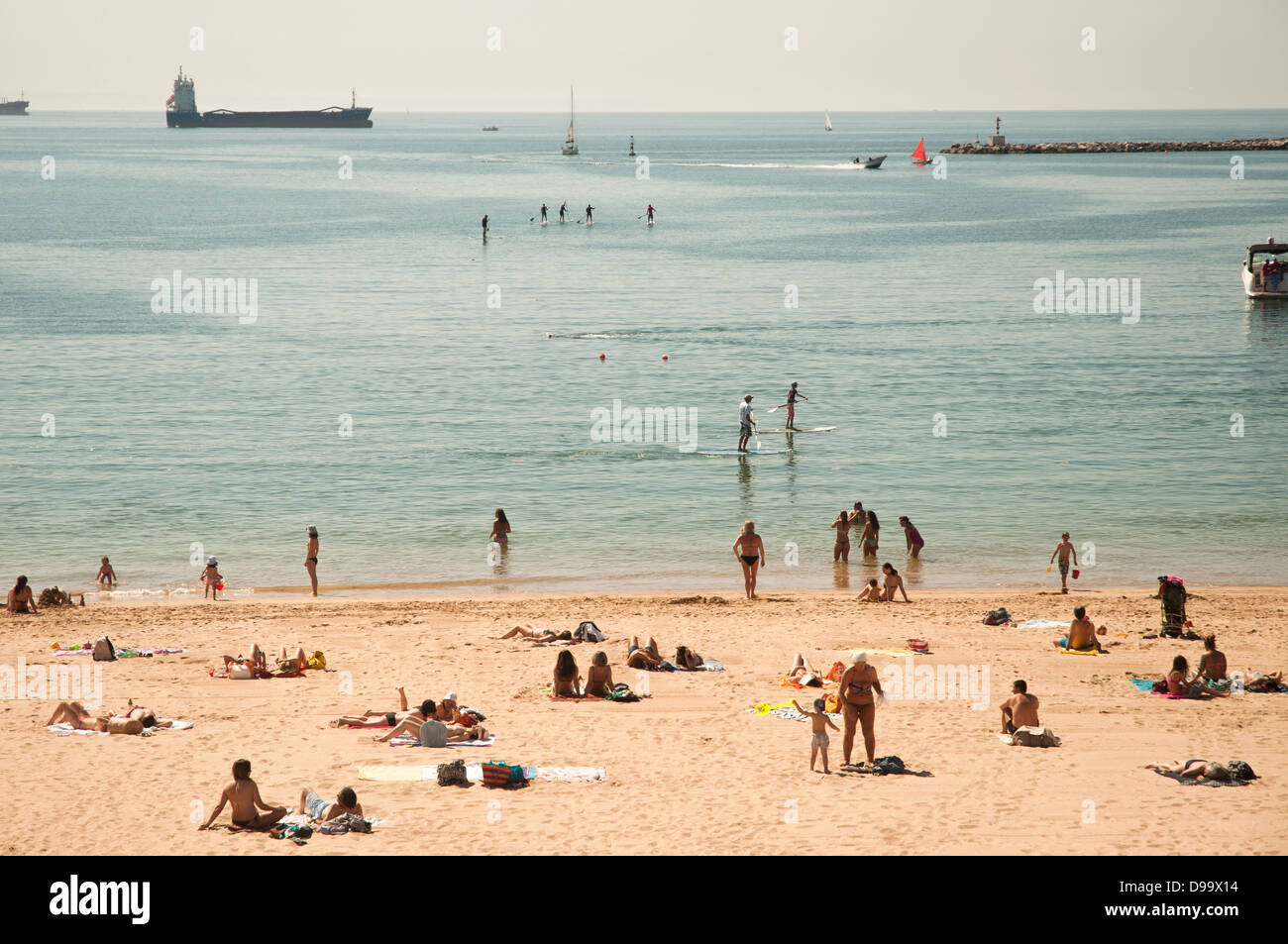 Sulla spiaggia Foto Stock