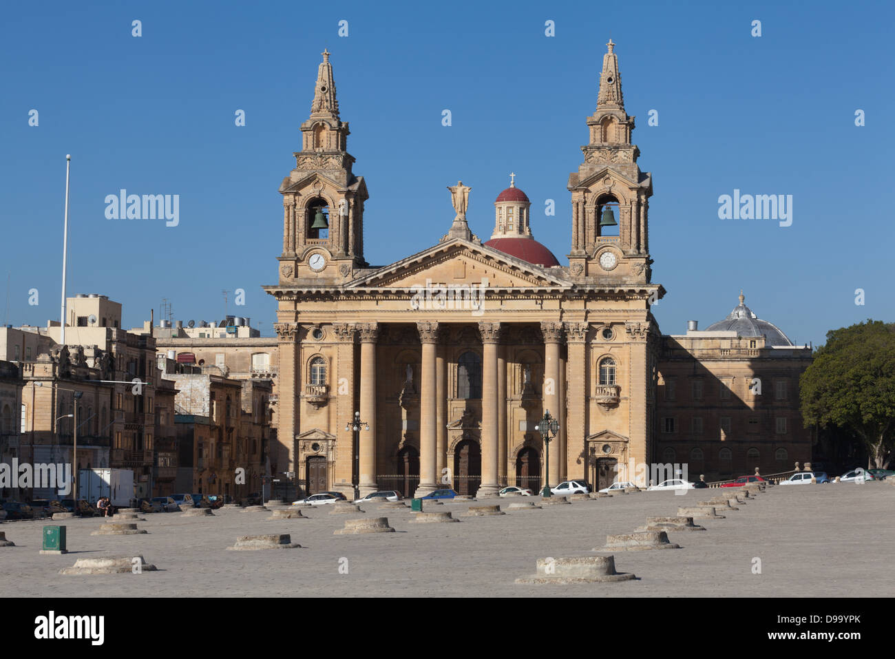 San Publio Chiesa Parrocchiale, Floriana, Malta. Foto Stock