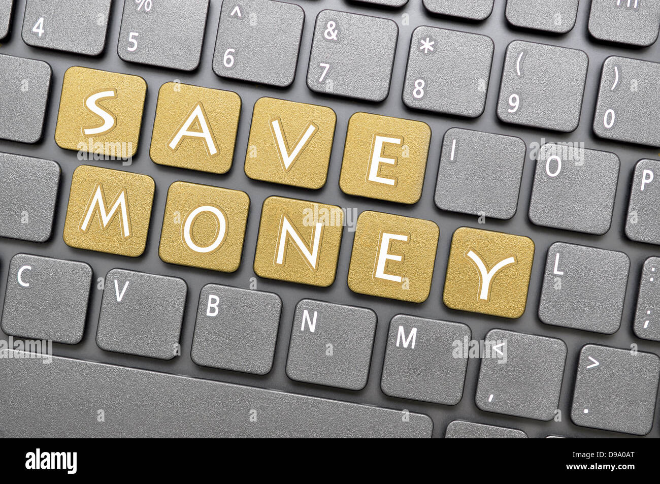 Risparmiare denaro sulla tastiera Foto Stock