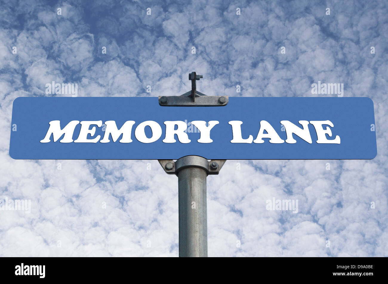 Memory lane road sign Foto Stock