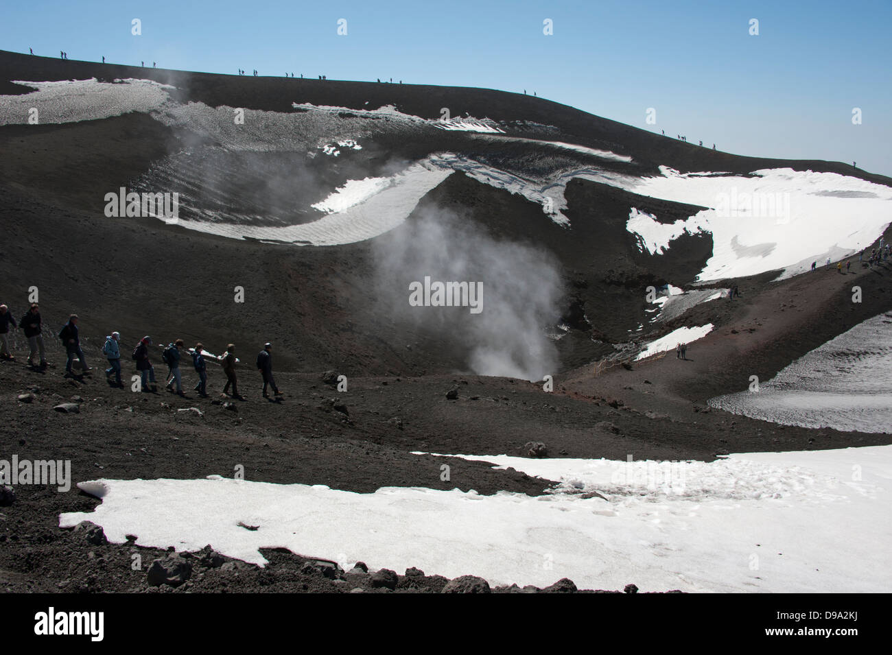 Il monte Etna, Sicilia, Italia, vulcano attivo, fumi , Vulkan Aetna, Sizilien, Italien, aktiv, Dampf Foto Stock