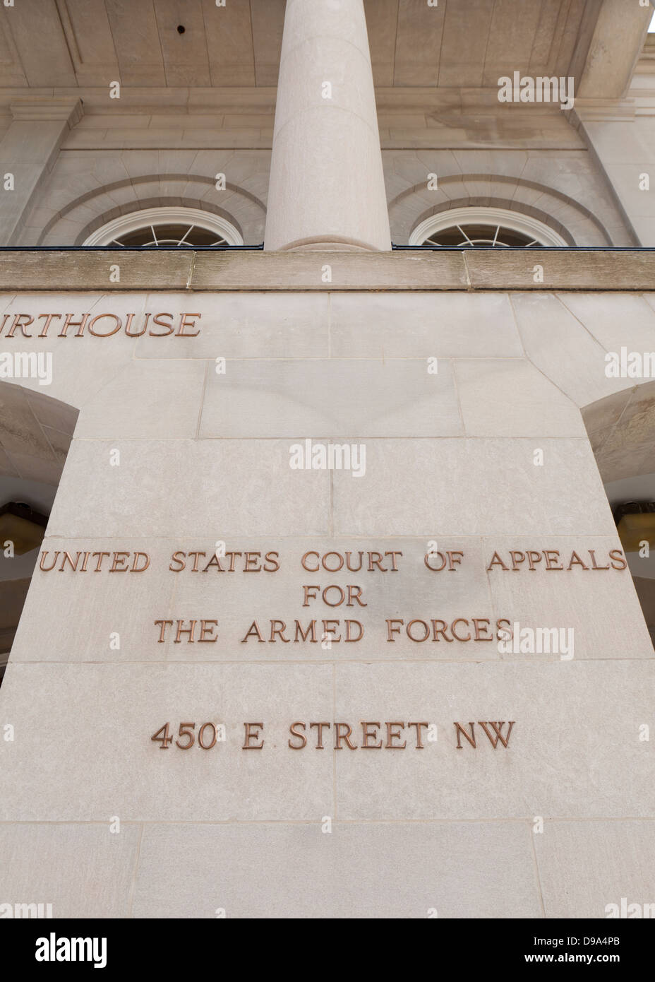 Noi la corte di appello per le forze armate di edificio - Washington DC, Stati Uniti d'America Foto Stock