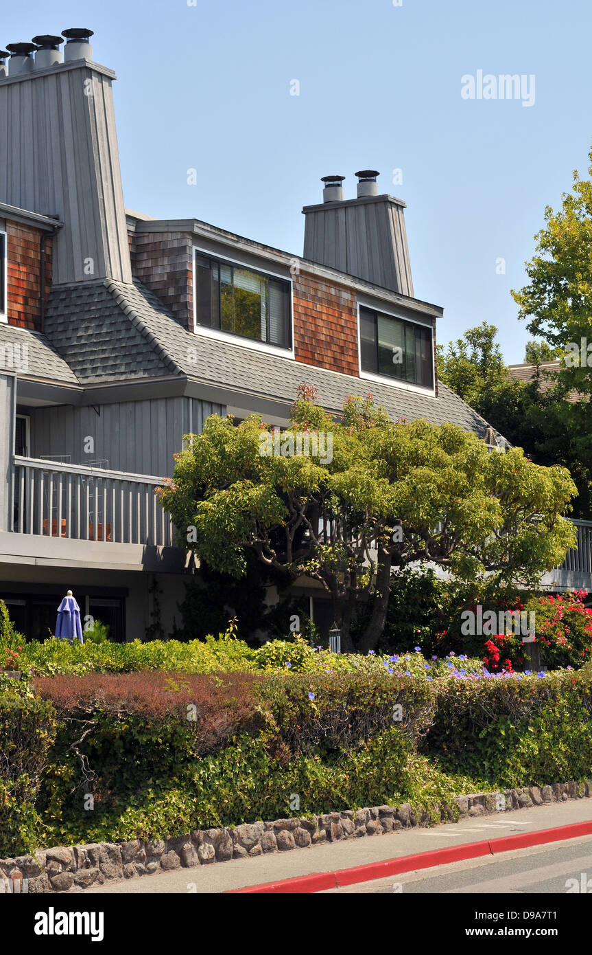 Classic ventesimo secolo residenza in Tiburon, California, sulle rive della Baia di San Francisco. Foto Stock