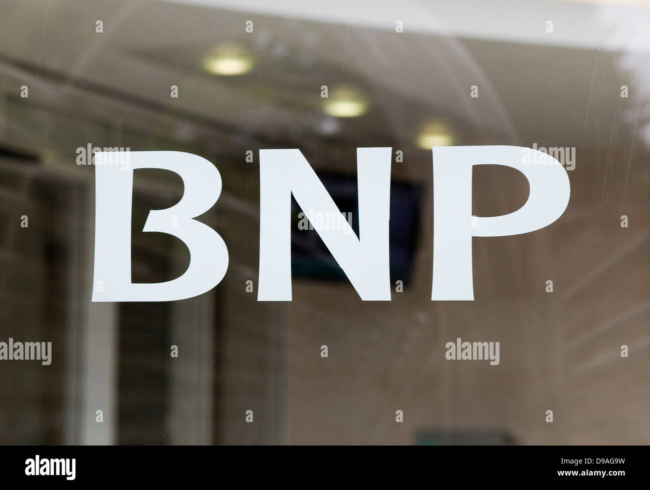 BNP " Il British National Party' adesivo su una finestra a Londra Foto Stock