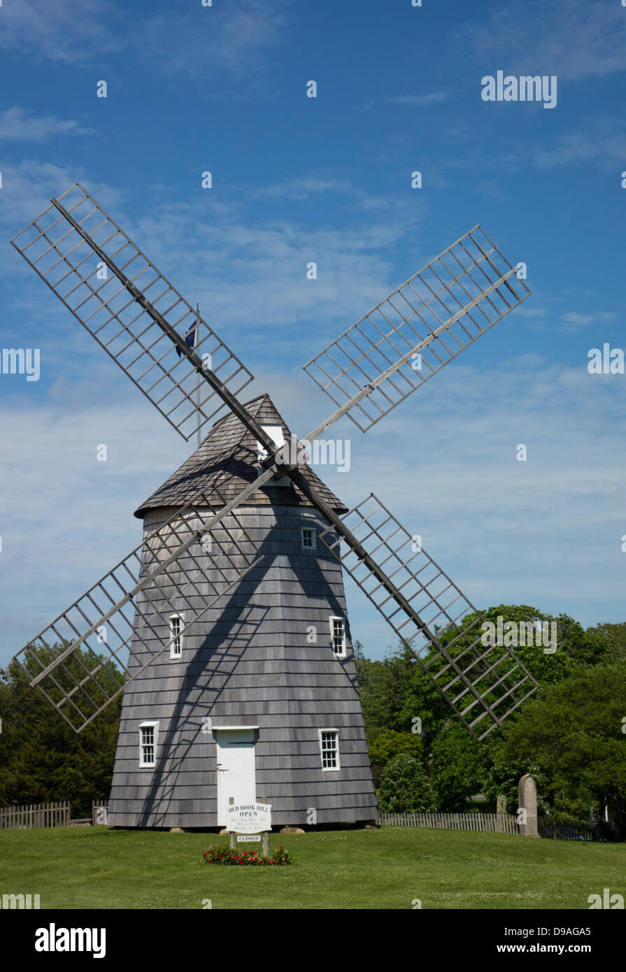 Il mulino a vento di gancio sull'Isola Lunga Foto Stock