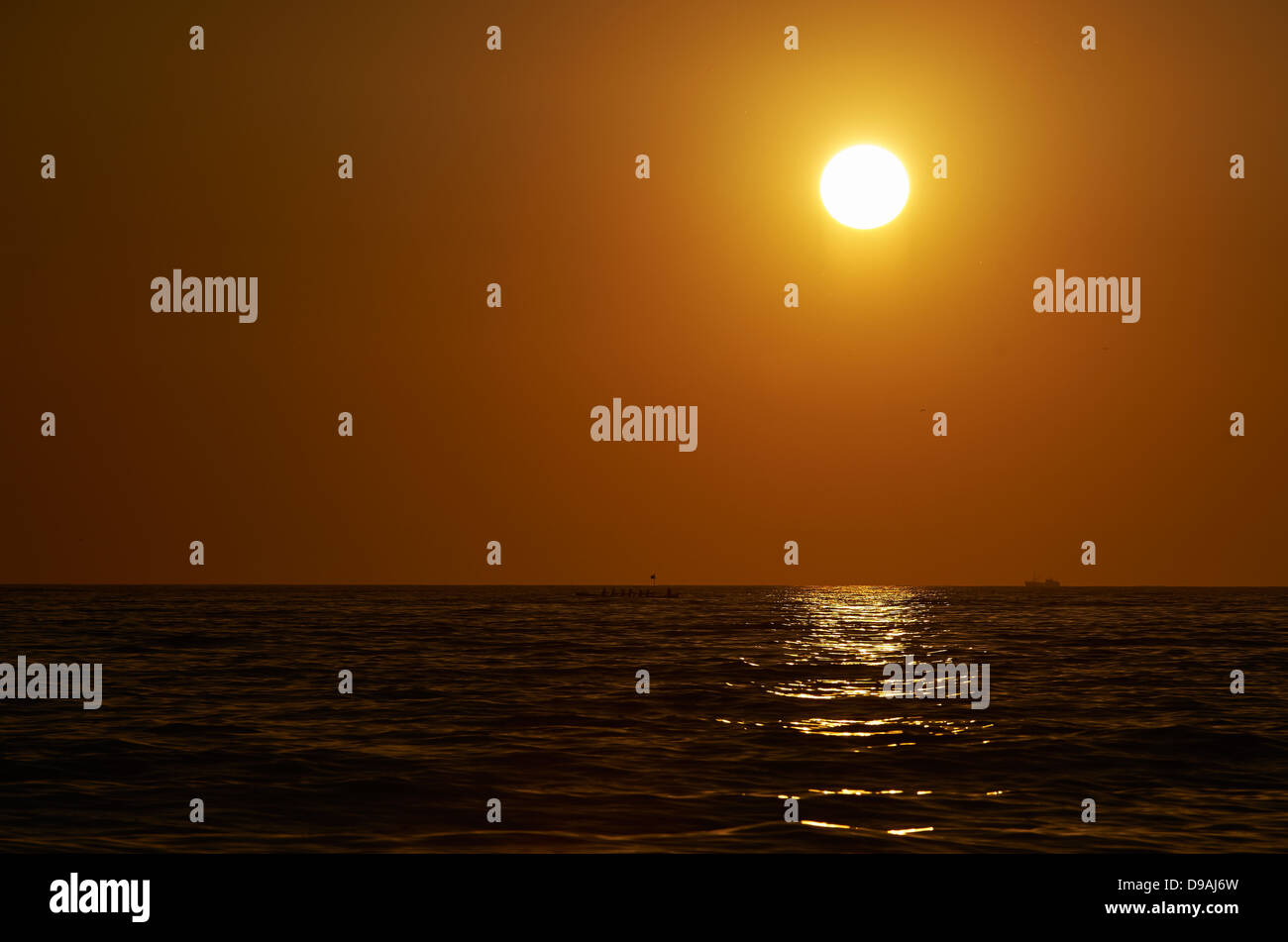 Tramonto sul mare Foto Stock