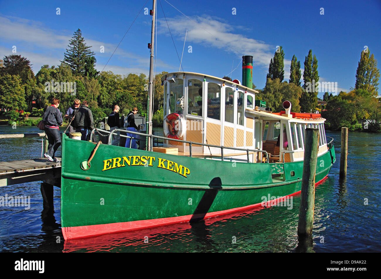 'Ernest Kemp' steamboat storico, Boat Harbour Marina, Lago Taupo, Taupo, regione di Waikato, Isola del nord, Nuova Zelanda Foto Stock
