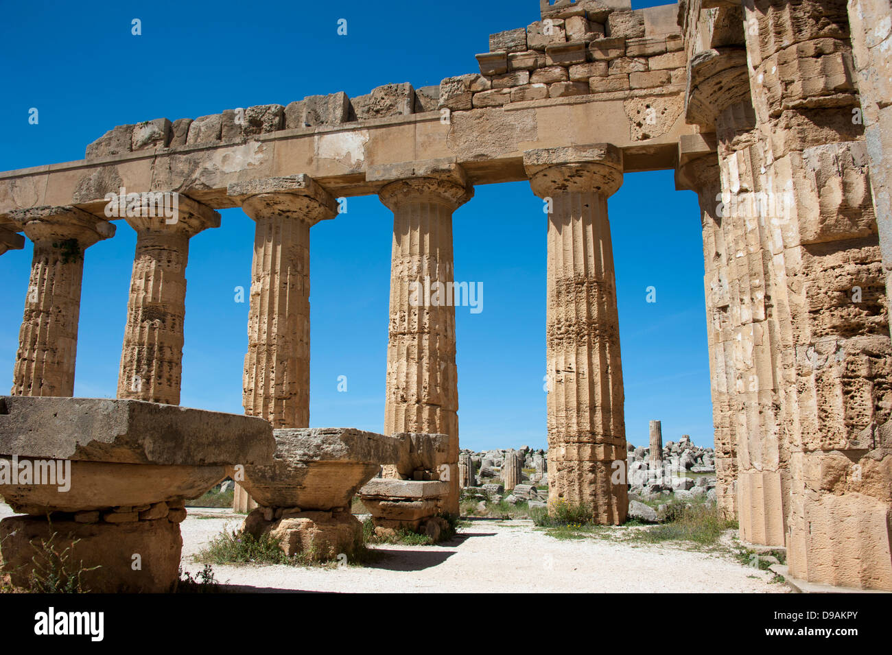 Tempio di Hera Tempio e Selinunte in Sicilia Italia Hera-Tempel Tempel e Selinunt Sizilien Italien Selinunte Hera Tempel griechischer Foto Stock