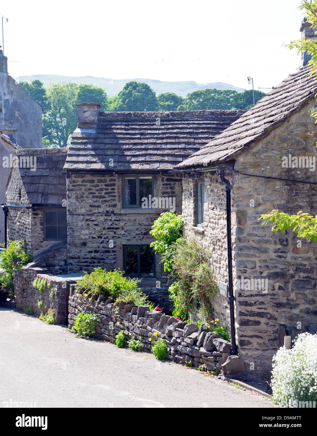 Architettura locale Castleton Peak District DERBYSHIRE REGNO UNITO Foto Stock