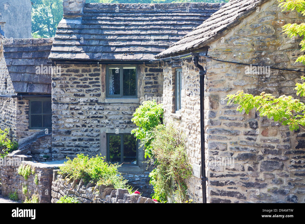 Architettura locale Castleton Peak District DERBYSHIRE REGNO UNITO Foto Stock