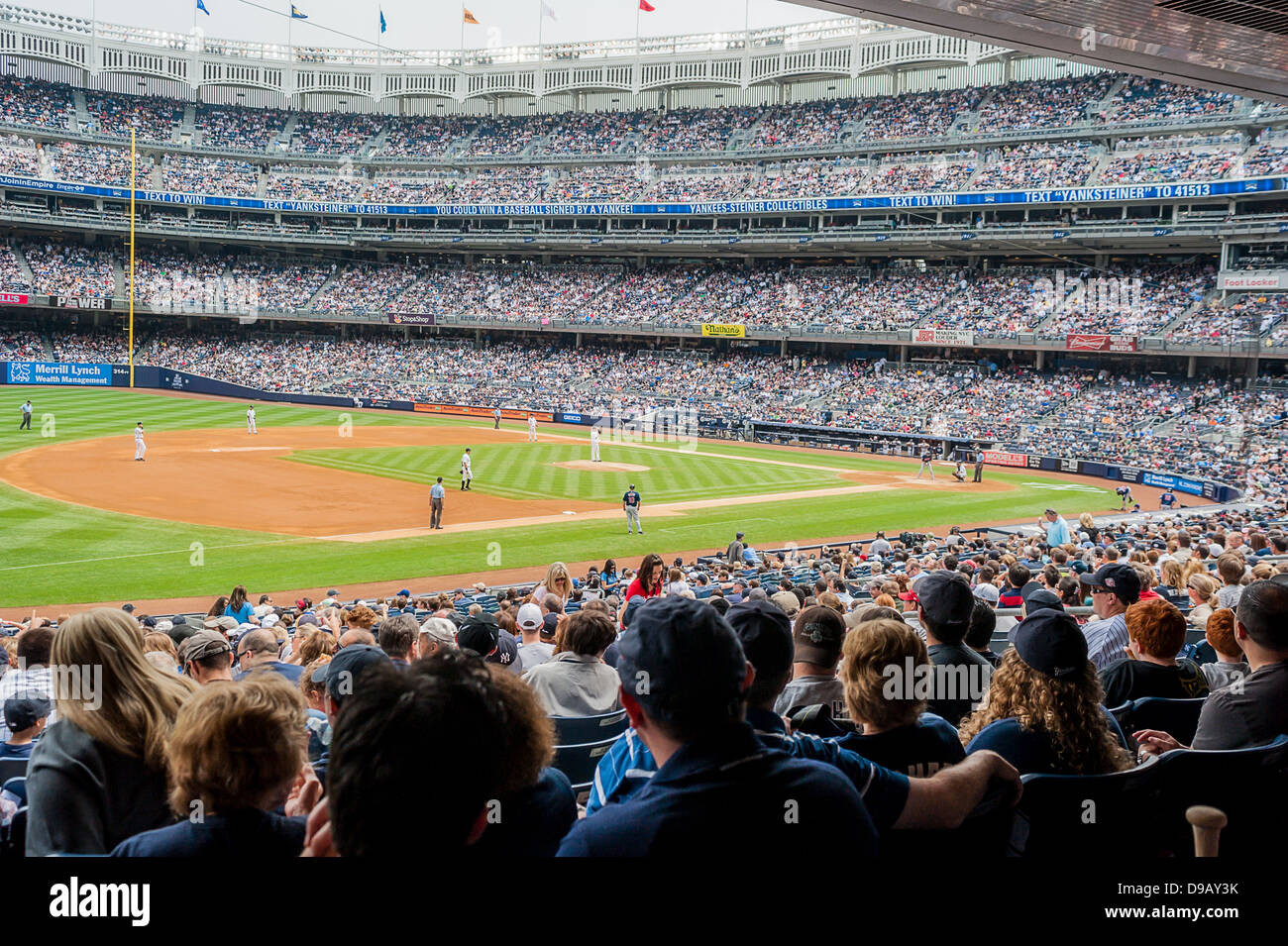 I New York Yankees a giocare a casa propria. Foto Stock