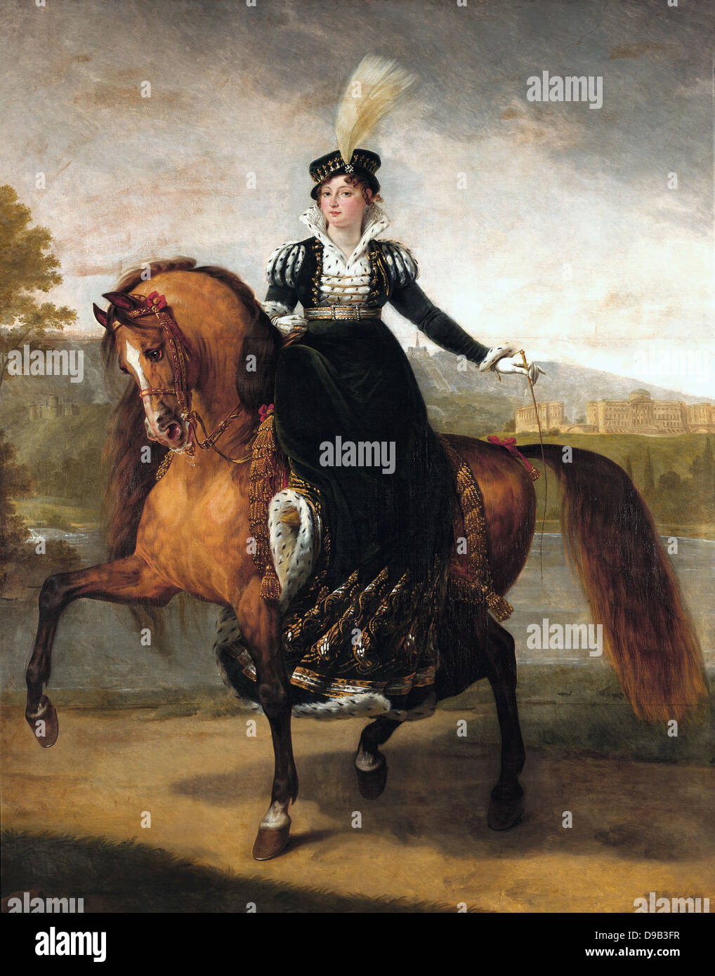 Antoine-Jean Gros Ritratto equestre di Caterina di Wurtemberg regina di Westfalia museo di Versailles Foto Stock