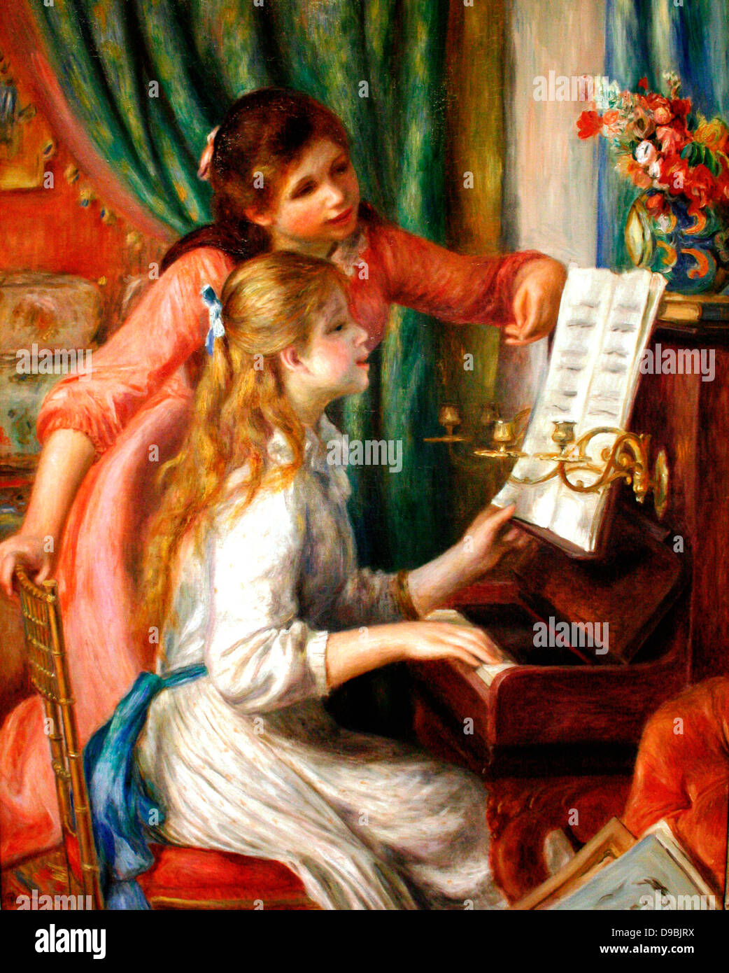Pierre Auguste Renoir 1841-1919, le ragazze in un pianoforte, 1892. Foto Stock