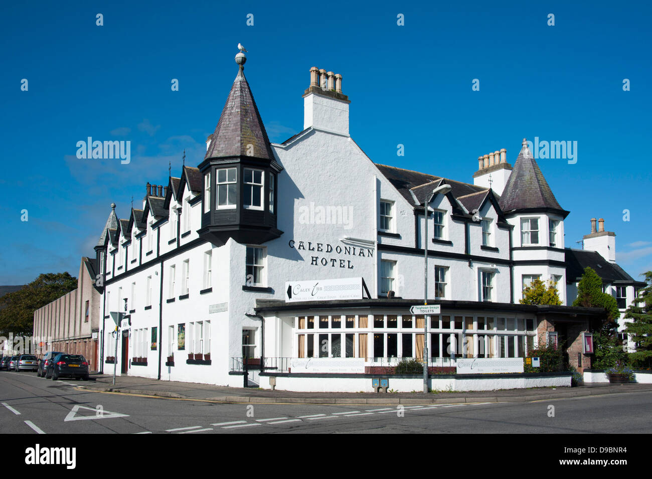 Caledonian Hotel , Ullapool, Ross and Cromarty, Highland Scozia, Gran Bretagna, Europa , Hotel Caledonian, Ullapool, Ross e Foto Stock