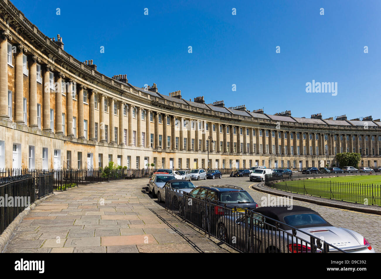 Royal Crescent, Bath, Somerset, Inghilterra, Regno Unito Foto Stock