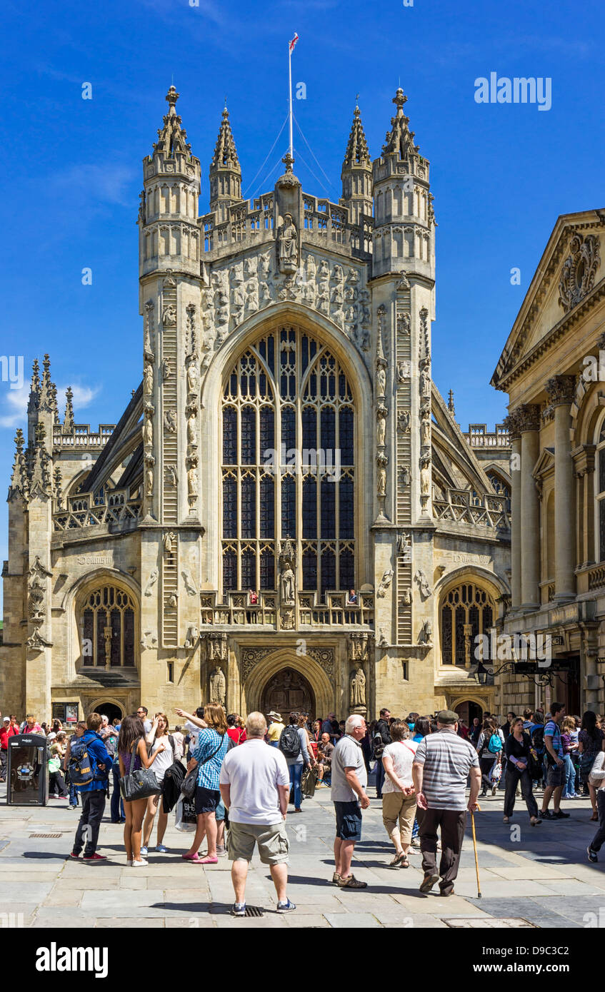 Abbazia di Bath / Cattedrale, bagno, Somerset, Inghilterra, Regno Unito Foto Stock