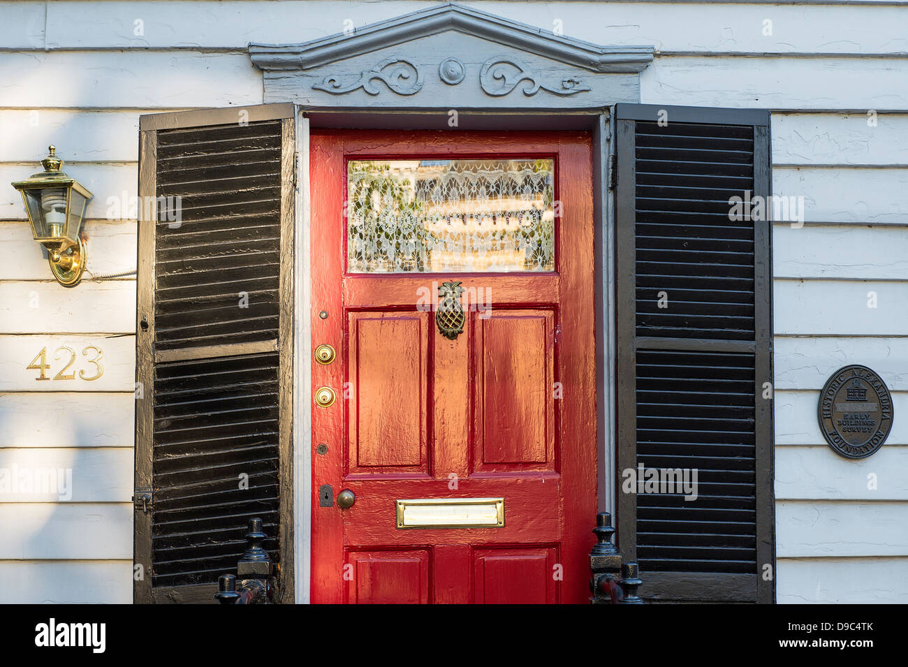 Town House nella storica Citta' Vecchia di Alexandria, Virginia, Stati Uniti d'America Foto Stock