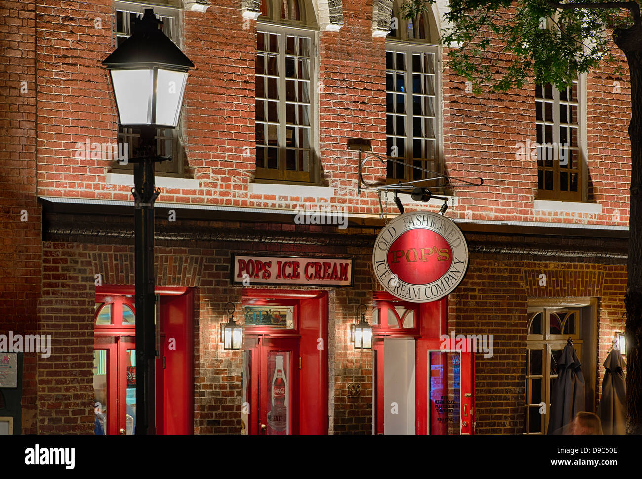 Gelateria lungo king street, ad Alexandria, Virginia, Stati Uniti d'America Foto Stock