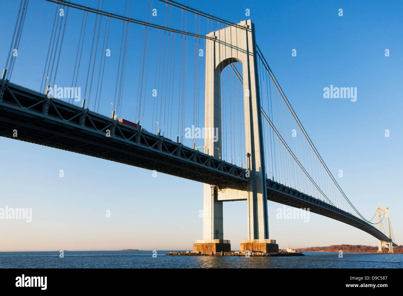 Verrazano-Narrows Bridge, New York City, Stati Uniti d'America Foto Stock