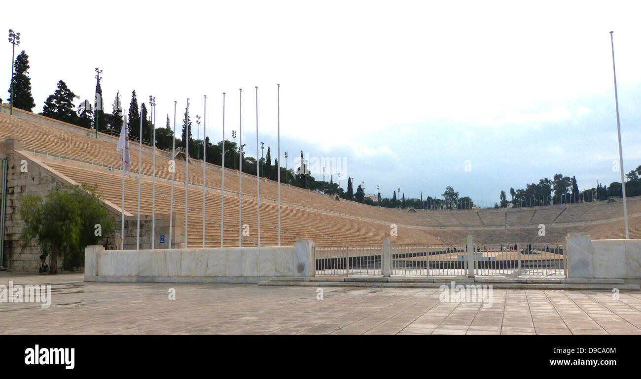 Il 1896 Panathinaiko Stadium di Atene, in Grecia, costruito per i primi Giochi Olimpici dell'era moderna. Foto Stock