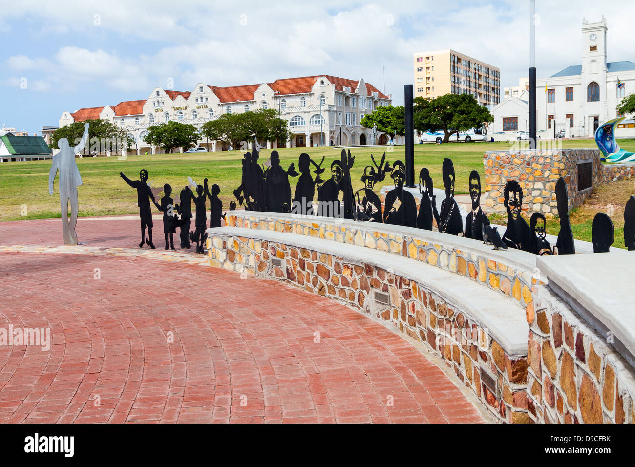 La linea di voto monumento riserva Donkin, Port Elizabeth, Sud Africa Foto Stock