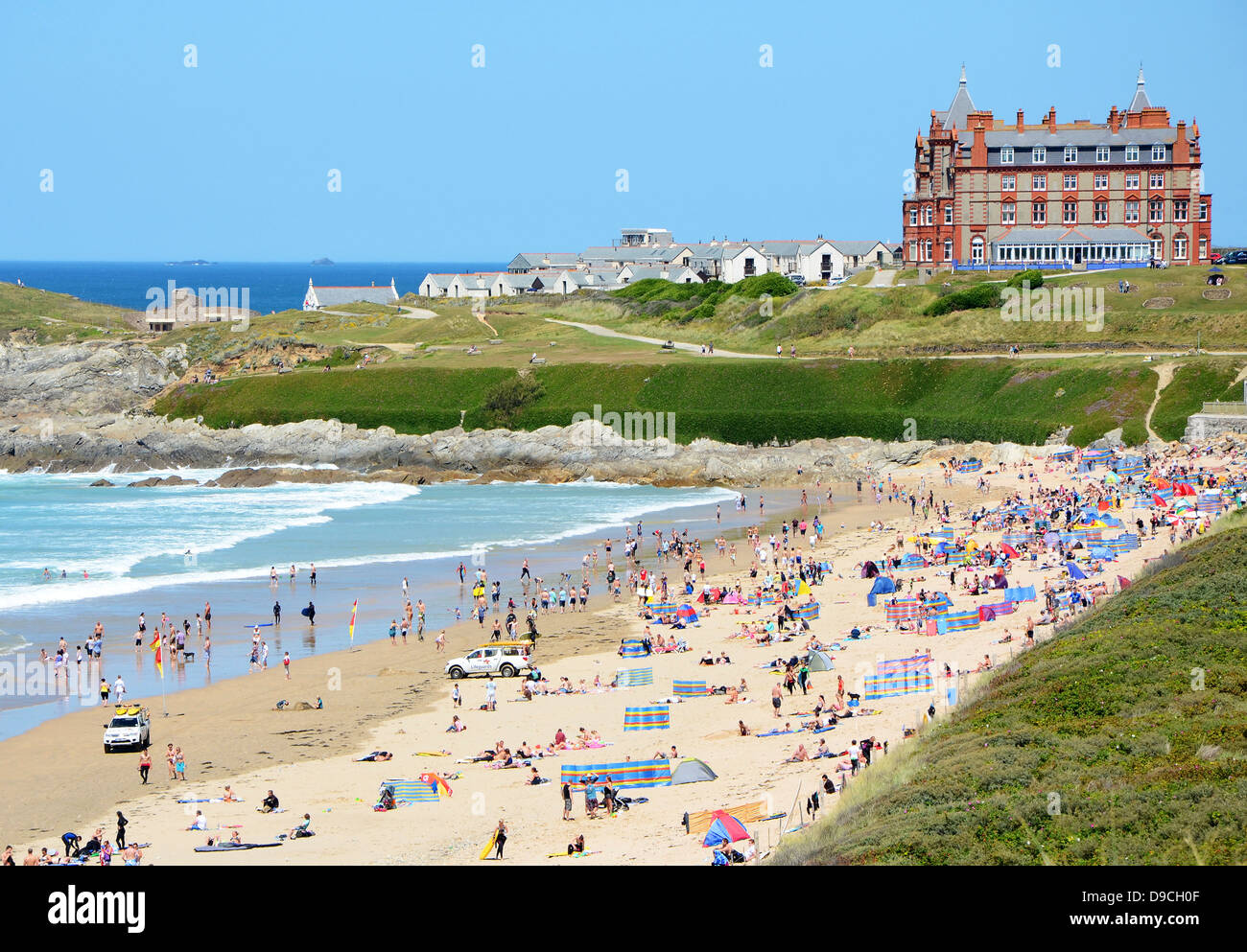 Fistral Beach, Newquay, Cornwall, Regno Unito Foto Stock