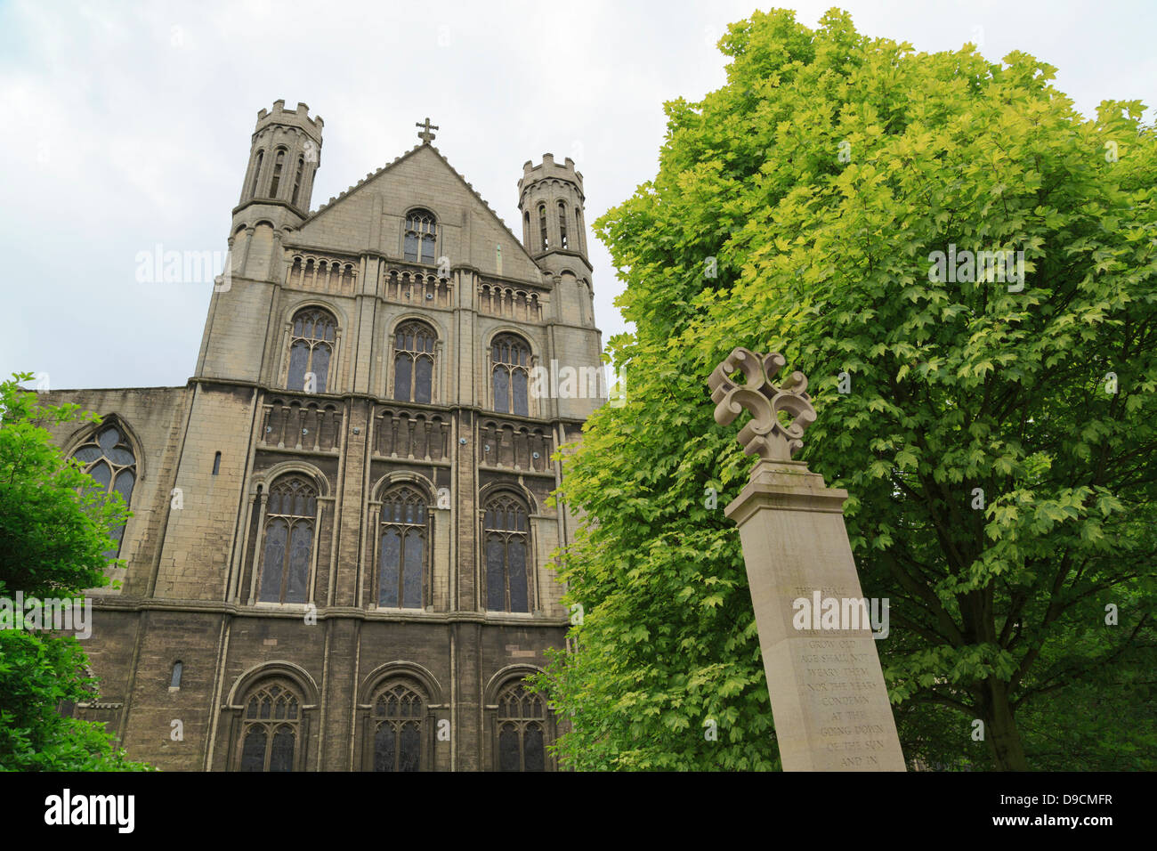 Monumento a ricordo dei morti a Peterborough Cathedral, Inghilterra Foto Stock