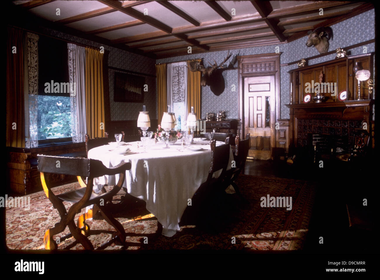 Sagamore Hill National Historic Site, situato a Oyster Bay, New York, era la casa di Theodore Roosevelt. Il sito conserva l'eredità del 26° Presidente degli Stati Uniti e offre approfondimenti sulla sua vita e sui suoi tempi. Foto Stock