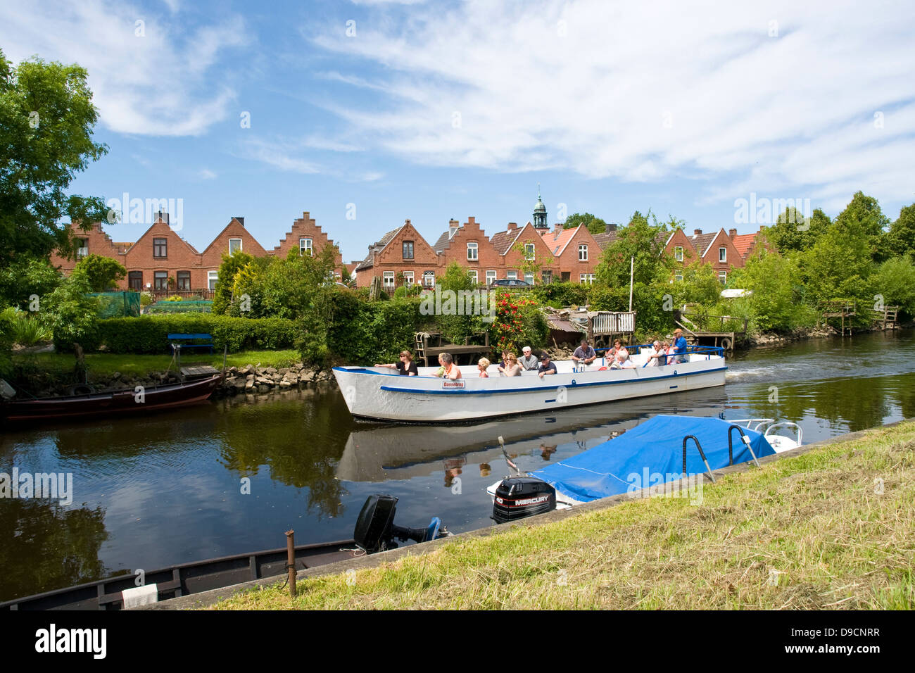 Canal viaggio in Friedrich's Town, Canal viaggio a Friedrichstadt Foto Stock