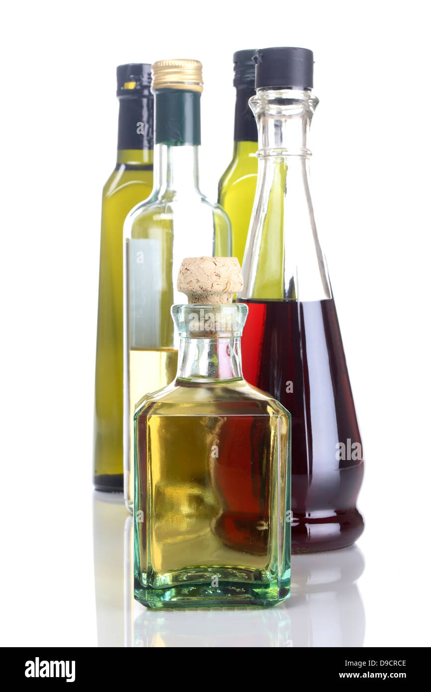 Olio e aceto Foto Stock