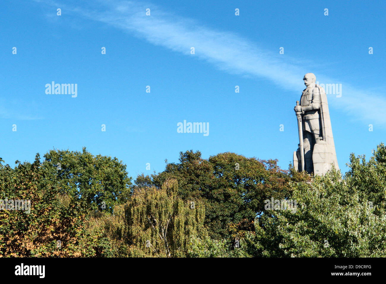 Bismarkdenkmal ad Amburgo Saint Pauli (build: nel 1903-1906 dall'architetto Emil Schaudt e dello scultore Hugo Lederer.) Foto Stock