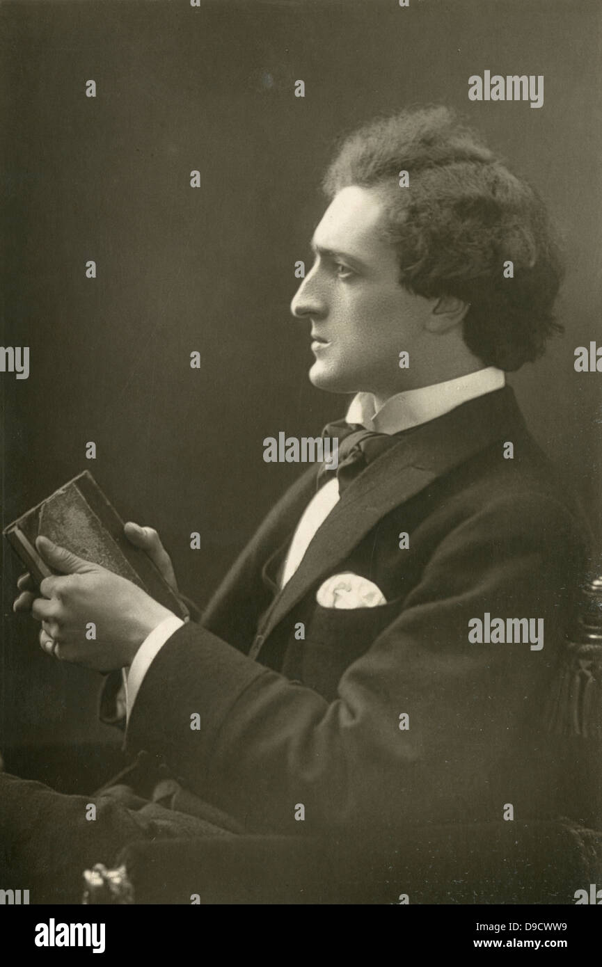 Richard Le Gallienne (1866-1967) poeta inglese e scrittore, raffigurato c1894. Il padre di Eva Le Gallienne (1899-1991) l'attrice statunitense. Foto Stock